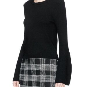 Alice + Olivia Womens Size Small Sweater Crew Neck Flared Sleeve Cashmere Blend